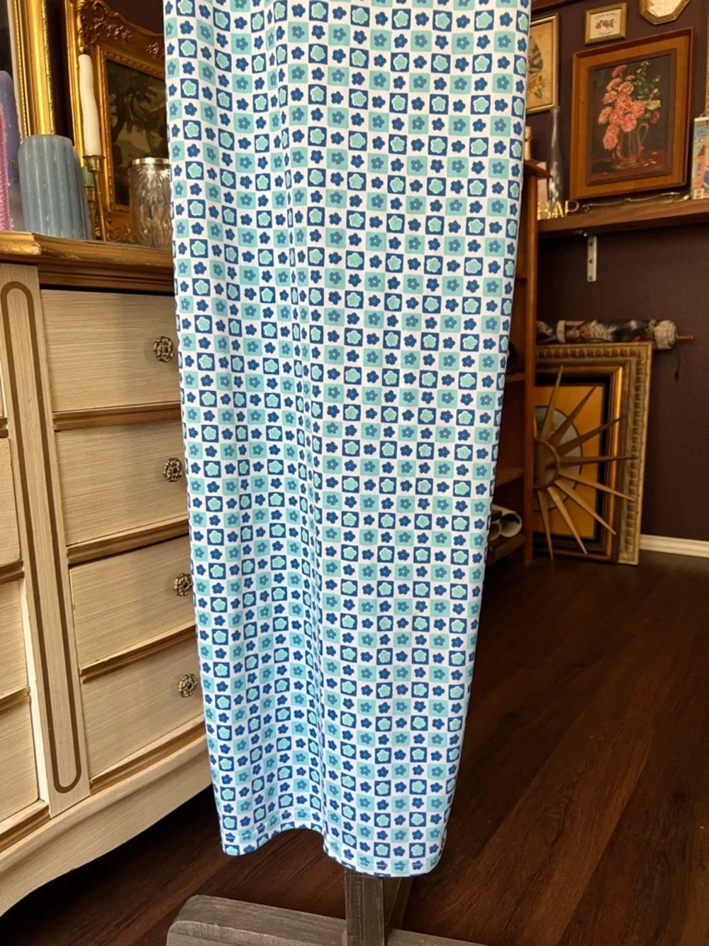Y2K Maxi Dress Floral Medium